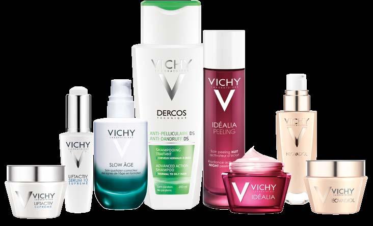JŪSŲ GROŽIUI -25% VICHY KOSMETIKOS PRIEMONĖS Visos priemonės Vichy atitinka griežtai nustatytą sudėtį ir taip visiškai sumažina sudirgintos odos riziką bei užtikrina