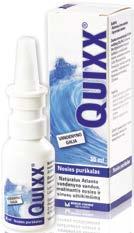 Quixx Extra su eukaliptų aliejumi sumažina nosies ir sinusų užsikimšimą peršalus ir sergant gripu, stimuliuoja nosies ertmių išsivalymą, suteikia stiprų gaivumo pojūtį. Dozavimas: vaikams 6 m.
