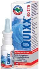 Kiekviename buteliuke yra maždaug 220 dozių. Quixx efektyviai mažina peršalimo, gripo ar alergijos sukeltą nosies ir sinusų užsikimšimą. Dozavimas: kūdikiams ( 6 mėn.