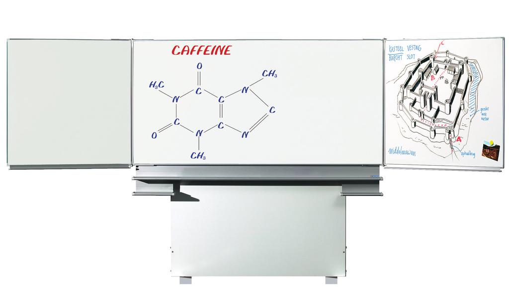 ΠΙΝΑΚΕΣ ΠΟΛΛΑΠΛΩΝ ΕΠΙΦΑΝΕΙΩΝ MULTI SURFACE BOARDS Πίνακας πολλαπλών επιφανειών σε ερμάριο με επιτοίχια εγκατάσταση D Tafel mit 5 Schreibflächen aus weiß (800ºC) oder