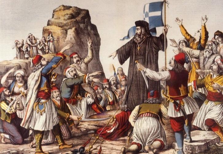 25 Μαρτίου 1821 Στην κυρίως Ελλάδα ο Παλαιών Πατρών Γερμανός κηρύσσει την έναρξη της επανάστασης στις 25 του