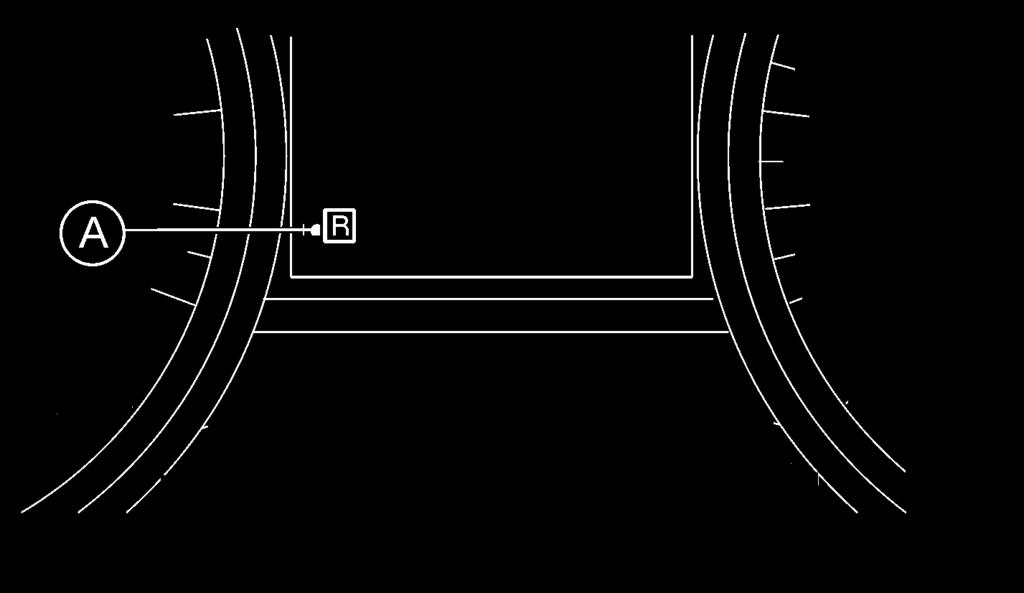 Ένδειξη αλλαγής ταχύτητας: Η ένδειξη αλλαγής ταχύτητας (Α), που βρίσκεται στο κάτω μέρος της οθόνης πληροφοριών του αυτοκινήτου, εμφανίζει την παρούσα θέση του κιβωτίου ταχυτήτων.