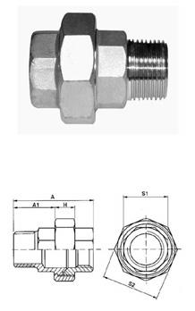 56 69 85 99 125 S2±1,0 29 29 36 41 49 58 68 77 92 109 125 156 ιαστάσεις Μ/Μ / Dim M/M: mm 62-1107 Ρακόρ, µέσα-έξω βόλτα (F/M), Ανοξείδωτο AISI 316 Union (F/M), St Steel AISI 316 Size Spec.