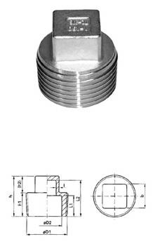 cap, St Steel AISI 316 Size Spec.