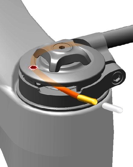 Motion Control RLT Bevægelseskontrol Motion Control Motion Control Řízení pohybu Έλεγχος κίνησης 1 Use a.5 mm hex wrench to loosen the cable spool bolt 1/4 turn.