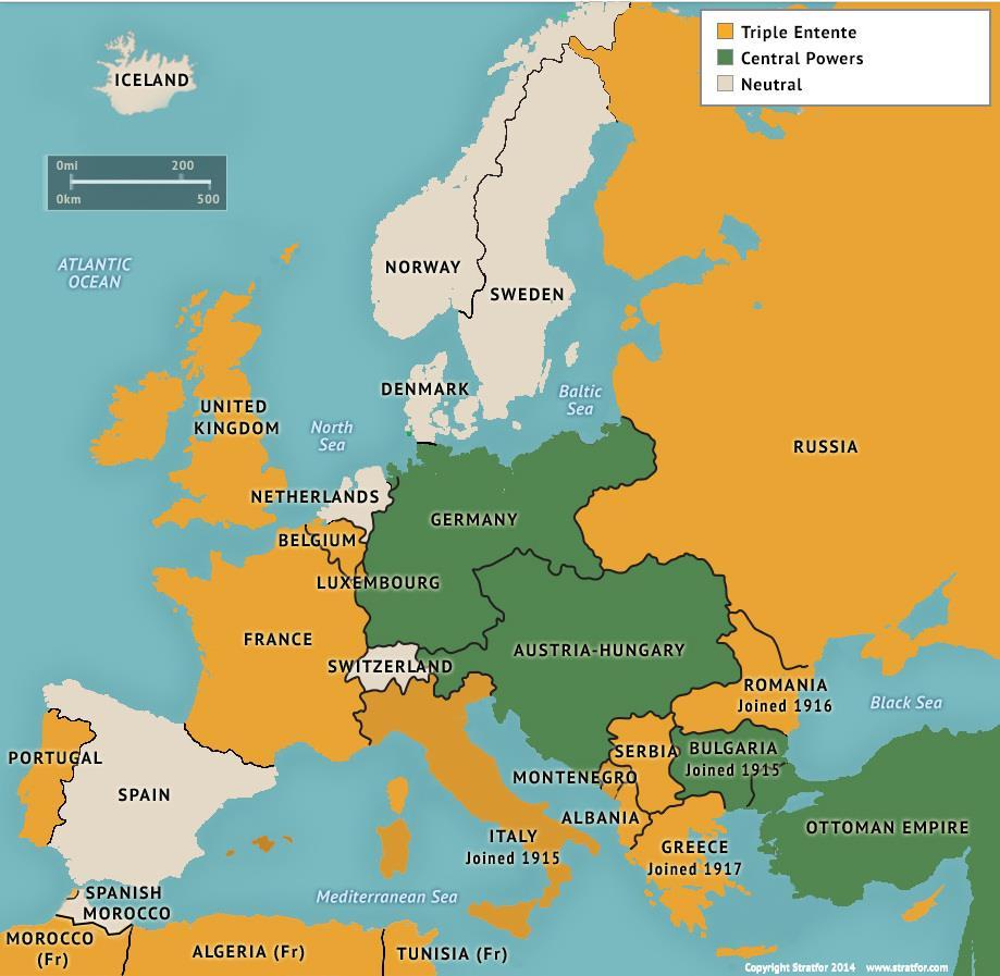 Χάρτης 2 Η εμπλοκή των ευρωπαϊκών