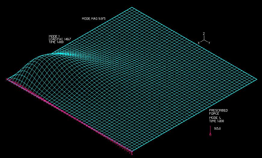 τάσεων ( 1 2 N x+n xy, ψ=0) Κρίσιμο φορτίο λυγισμού: N cr =50*61,45= 3072,5kN/m 34: