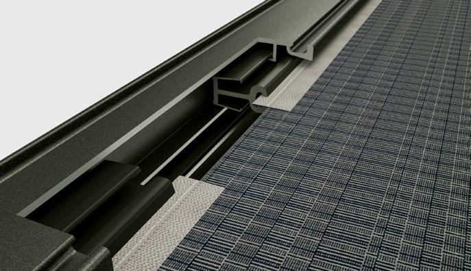 Επιλογές και αξεσουάρ για συστήματα κάθετης σκίασης κασέτας Προφίλ κάλυψης για την πλευρική