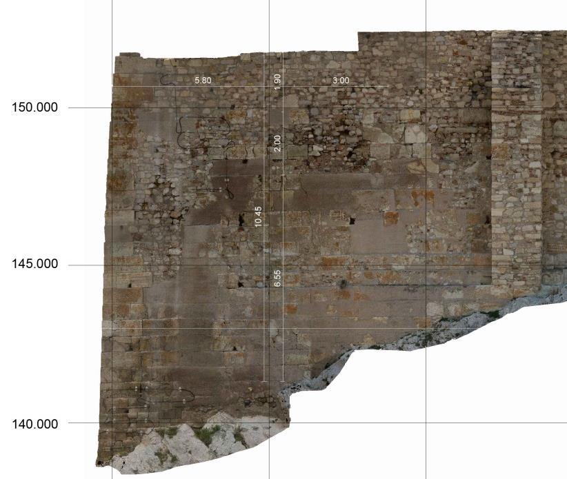 Εικ.2, Το ανατολικό τείχος της Ακρόπολης, περιοχή Α1(67-70) 3.