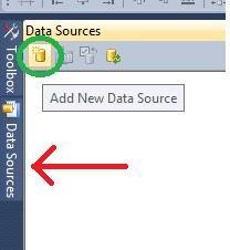 Ακολουθούμε τα εξής Βήματα : Πηγαίνουμε στο Data Source και πατάμε Add New Data Source. Επιλέγουμε Database -> Next, Dataset -> Next.