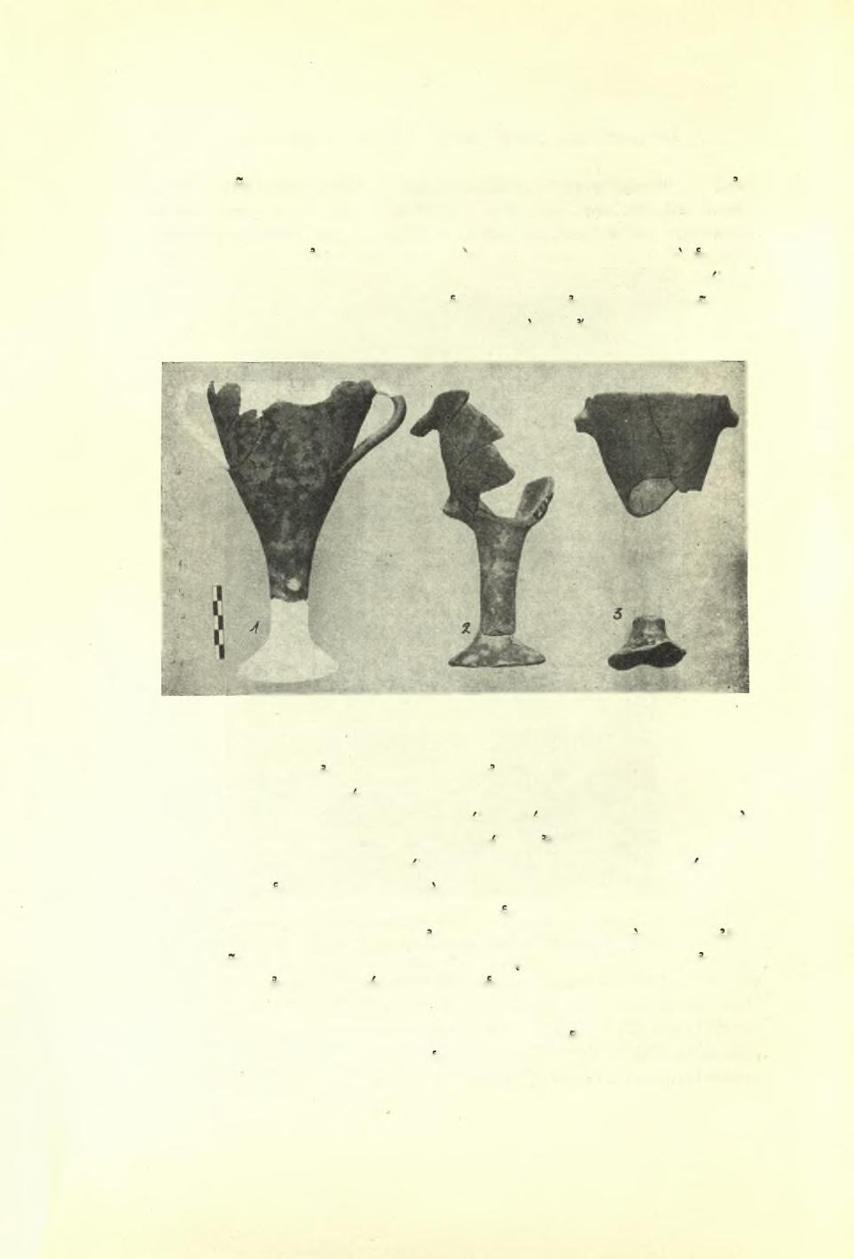 182 Πρακτικά τής Αρχαιολογικής 'Εταιρείας 1951 Έκ των συλλεγέντων τεμαχίων τής κατηγορίας IV βέβαιαι μορφα'ι αγγείων είναι ή πρόχους μετά λοξής άποτμήσεως τοϋ στομίου (jug with cut-away neck), αί