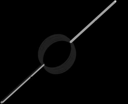 Εικόνα 9: Κοντινή λήψη του χάλκινου πηνίου. Προσέξτε το ευθύγραμμο σύρμα. Το ένα είναι εντελώς απογυμνωμένο. Το άλλο έχει απογυμνωθεί μόνο στο κάτω μέρος.
