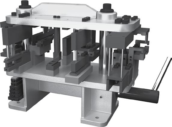 Πρέσσα Συστημάτων PRIMA Prima System Punching Machine Φάσεις Κατεργασίας Punching Steps Μπροστά Πλευρά Πρέσσας Front Side View Πίσω Πλευρά Πρέσσας Back Side View 1 : Γωνίας συνδέσεως φύλλου τζαμιού /