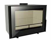 The heated air is extracted over the door of the hearth and, furthermore, it can heat the entire building thanks to its