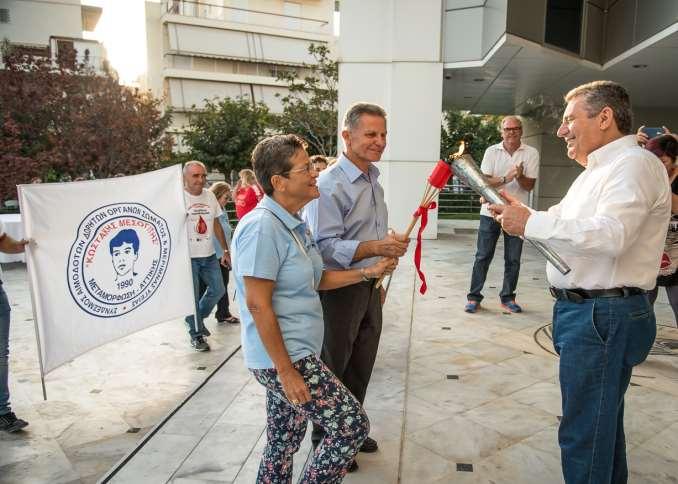 Ο Αντιδήμαρχος Περιβάλλοντος του Δήμου Μεταμόρφωσης Βαγγέλης Χειμώνας και η Αντιπρόεδρος του Συνδέσμου