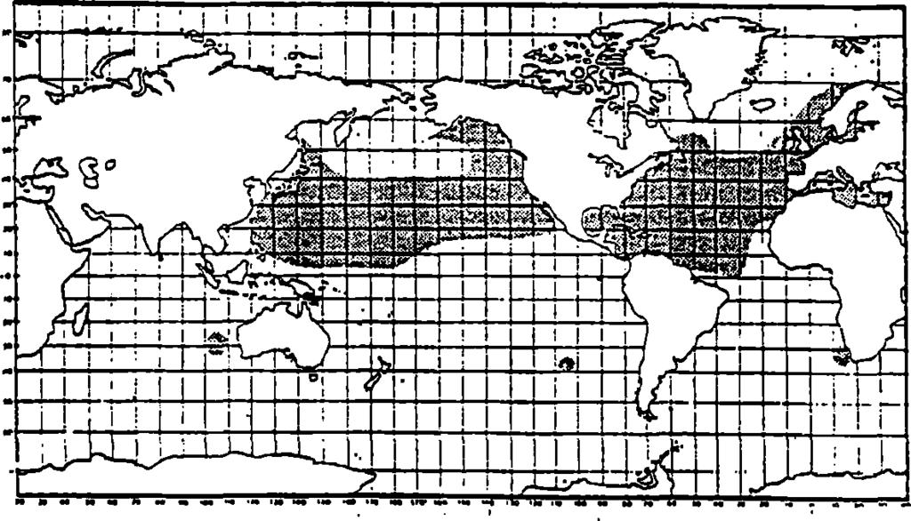 Αφρική. Το υποείδος του Ειρηνικού, είναι γνωστό από τον κόλπο της Αλάσκας και της Καλιφόρνιας, έως τις Φιλιππίνες και την Ιαπωνία στον Δ. Ειρηνικό. Εικ. 3.