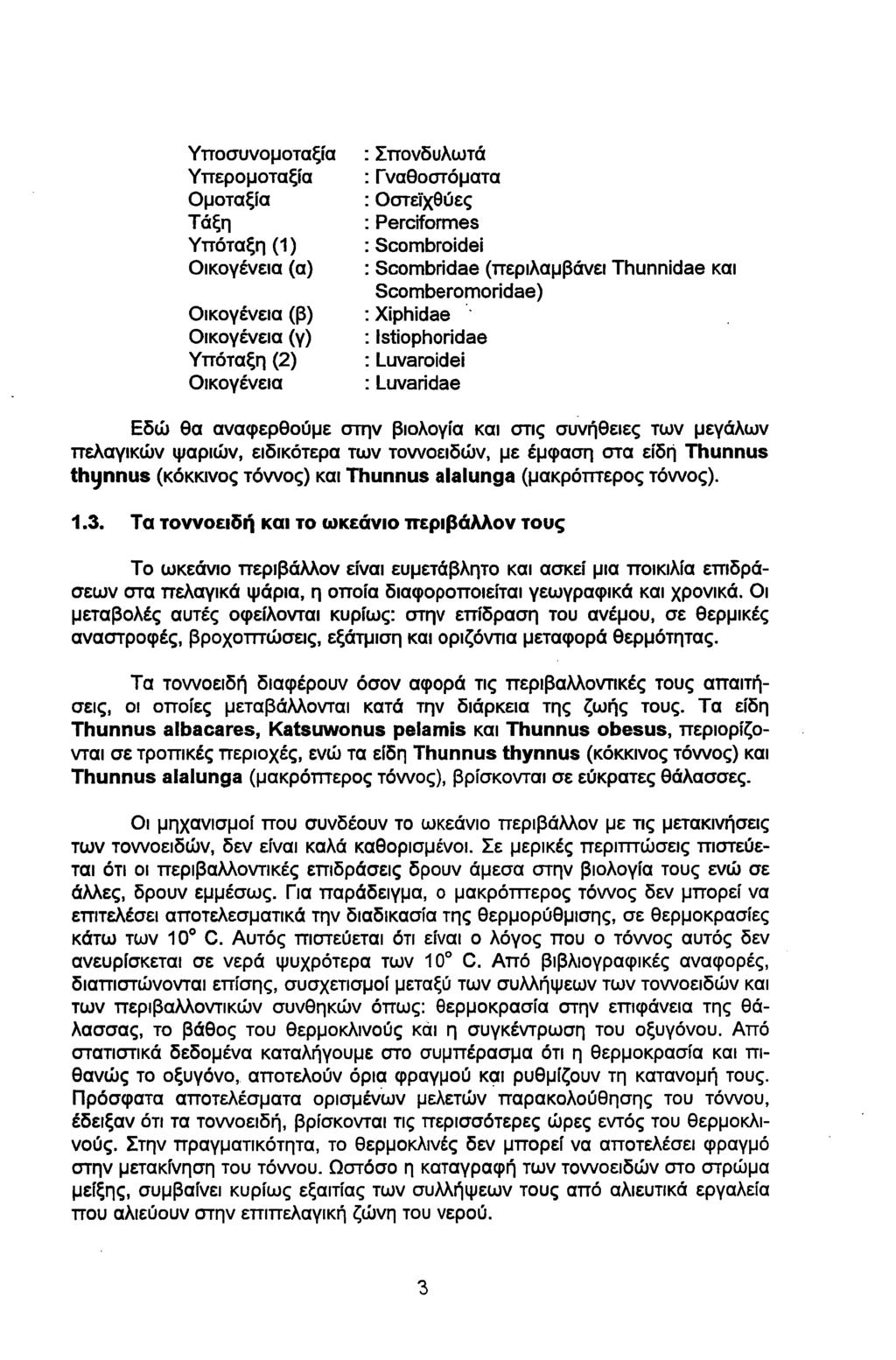 Υποσυνομοταξία Υπερομοταξία Ομοταξία Τάξη Υπόταξη (1) Οικογένεια (α) Οικογένεια (β) Οικογένεια (γ) Υπόταξη (2) Οικογένεια : Σπονδυλωτά : Γναθοστόματα : Οστεϊχθύες : ΡβΓάίοιτηββ : βοοίγΐόγοιάβι :