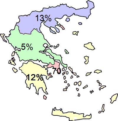 Ζ ΥΡΖΜΑΣΟΓΟΣΗΚΖ ΜΗΘΧΖ ΣΖ ΜΔΓΓΔΝΖ ΣΖ ΟΗΚΟΜΗΚΖ ΚΡΗΖ 46 Γεωγραθικά Διάγραμμα 4: Γεωγραφική Κατανομή Συμβάςεων Leasing.