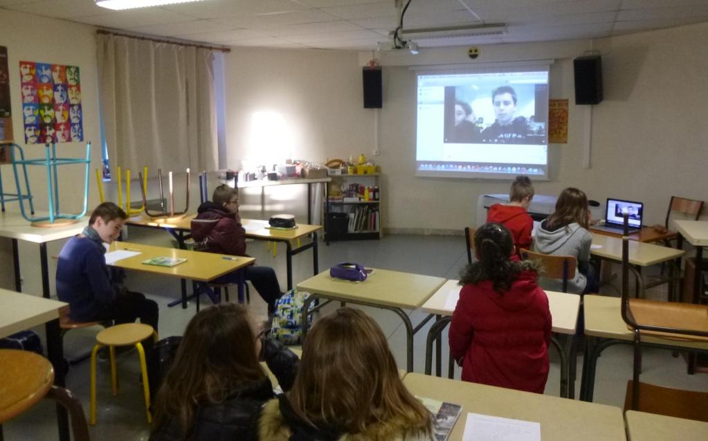 ont participé à plusieurs visioconférences avec notre école.