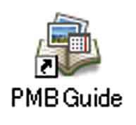 εικονίδια για τα "Picture Motion Browser", "PMB Guide",