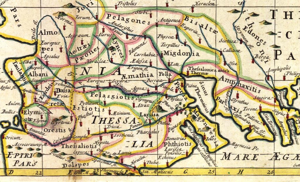 Χάρτης του Άγγλου χαρτογράφου E.