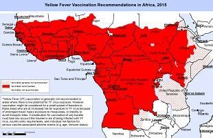 14 Κολομβία, Γκάνα, Γουινέα, Περού και Ουγκάντα). Περιοχές με σύσταση εμβολιασμού http://gamapserver.who.int/maplibrary/ Files/Maps/ITH_YF_vaccination_africa.