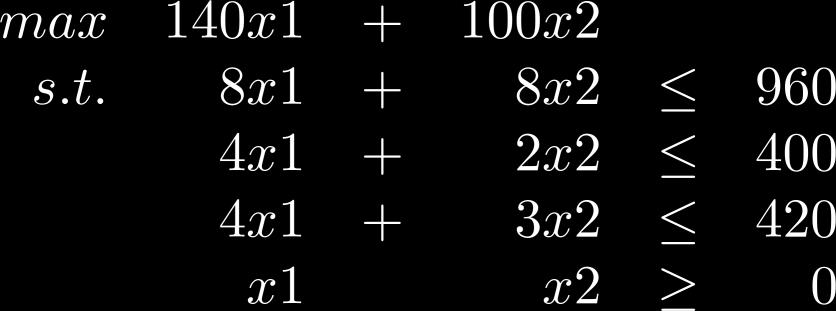Παράδειγμα 2 (ΕΠΙΠΛΟΞΥΛ) Το σύστημα εξισώσεων έχει περισσότερους αγνώστους από εξισώσεις, άρα έχει άπειρες λύσεις