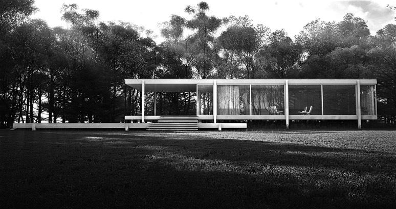 Ludwig MIES VAN DER ROHE Farnsworth House 1945-1951 Plano, Illinois περιπτέρου της Βαρκελώνης.