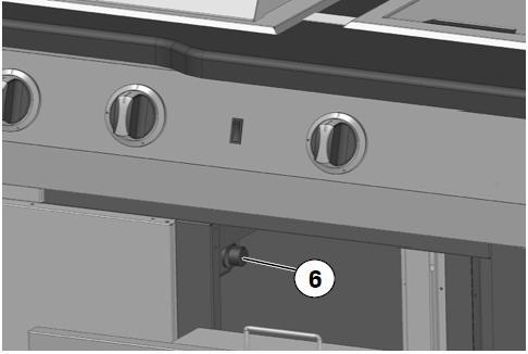 4. Ξεβιδώστε το καπάκι του διακόπτη ανάφλεξης (6), τοποθετήστε μια μπαταρία AA (αρνητικό πόλο πρώτα) και στη συνέχεια προσεκτικά επανατοποθετήστε το πώμα.