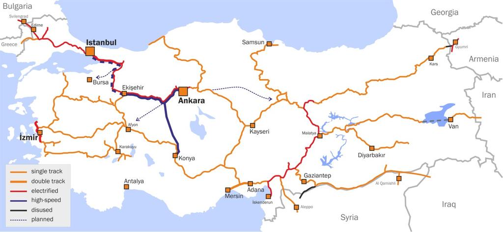 Sabiha Gokcen airport railway 25% 2018 Eskisehir-Antalya high speed line preliminary analysis 24% 2017 Yerkoy-Ulukisla conventional line preliminary analysis 23% 2017 Big Istanbul Tunnel preliminary