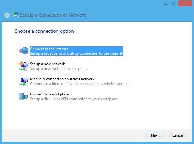 7. Επιστρέψτε στο παράθυρο Network and Sharing Center (Κέντρο δικτύων και κοινής χρήσης) και μετά πατήστε Set up a new connection or network (Ρύθμιση νέας