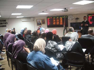 Investor Education Program: Continuous contribution for investment based on good foundations In light of the objective needs for such an ambitious initiative, the Palestine Securities Exchange