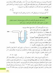 فشارسنج راهنمای تدريس: در اين بخش به دو موضوع توجه می شود. موضوع اول تعيين فشار گاز محبوس در يک مخزن است که در واقع ساده ترين روش اندازه گيری فشار گاز به حساب می آيد.