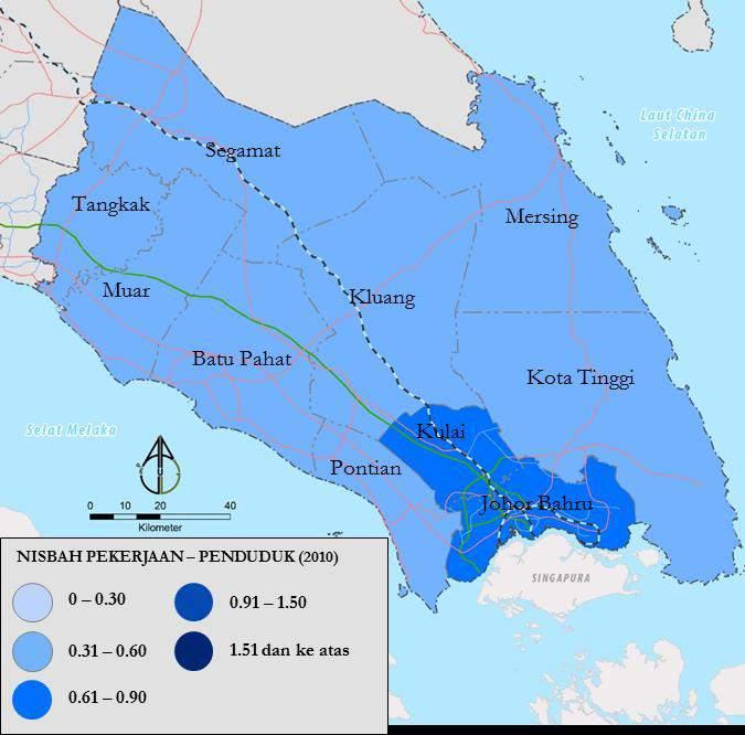 55 juta dengan kadar purata kenaikan penduduk setiap tahun adalah sebanyak 3%. Tumpuan pembangunan dan kepadatan penduduk telah mempengaruhi perkembangan ekonomi dan memberikan kemajuan negeri Johor.