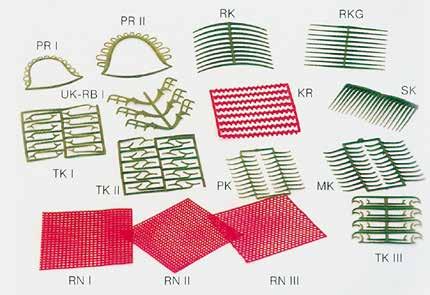 [ Wax Patterns ] Κέρινα πρότυπα. Κατασκευάζονται από κερί χύτευσης ειδικά κατασκευασμένο για το σκοπό αυτό. Διακρίνονται για την υψηλή ευκαμψία τους και την καλή προσκόλληση.