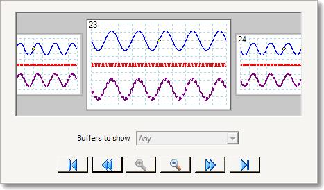 Ghidul utilizatorului pentru PicoS cope 6 5.25 33 Navigator de buffer Buffer-ul forme de undă PicoScope poate stoca până la 10.