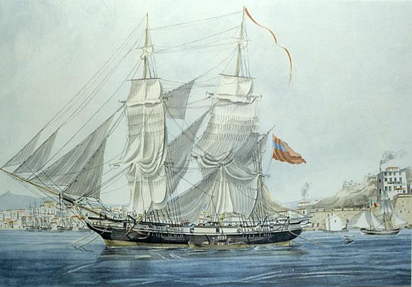 Ήταν τούρκικη, ναυπηγημένη στο Λιβόρνο το 1828, οπλισμένη με 24 κανόνια.