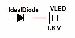 Άλλο παράδειγµα: η δίοδος Πολώστε το παρακάτω κύκλωµα, ώστε να ανάψει το κόκκινο LED, όταν απαιτείται να το διαρρέει 20mA ρεύµα. ίνονται V LED = 1.6V.