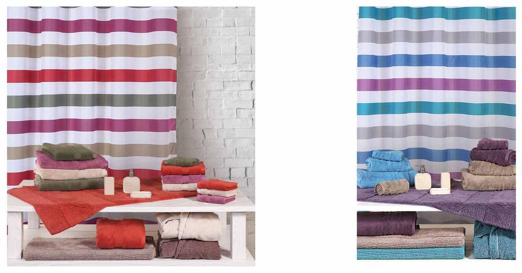 Bordo Blue Slide Kουρτίνα μπάνιου με πλαστικούς ενσωματωμένους