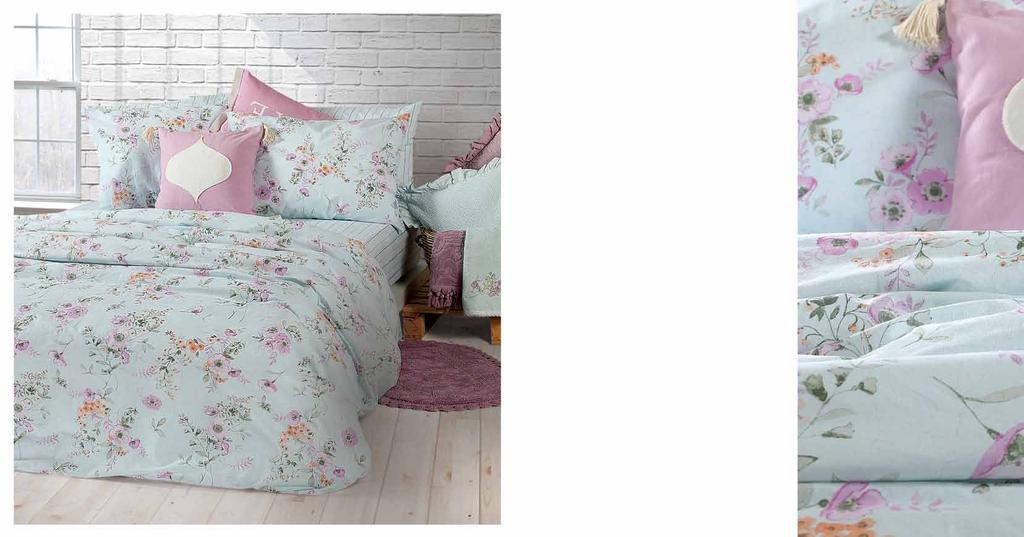 Smart line Olenna - Μint Σετ σεντόνια μονά: 2 σεντόνια 170x260 +1 μαξιλ/κη 52x72 Σετ σεντόνια διπλά: 2 σεντόνια 200x260 +2 μαξιλ/κες 52x72