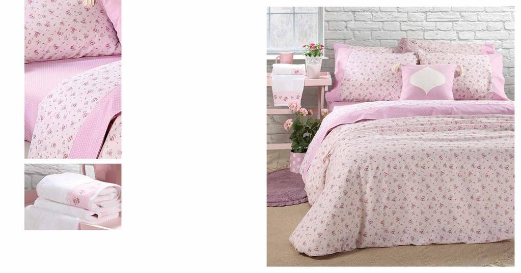 Smart line Tayrel - Pink Σετ σεντόνια διπλά: 2 σεντόνια 200x260 +2 μαξιλ/κες 52x72 Σετ σεντόνια υπ/πλα: 2 σεντόνια