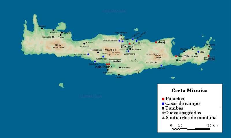 Mapa de la Creta Minoica Los Juegos Olímpicos de Atenas, en 2004, se abrieron con una magnífica ceremonia en la que se recreaban los momentos más