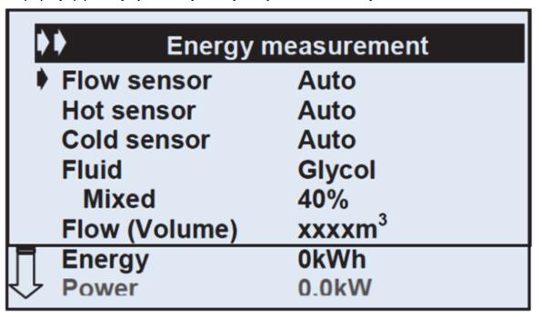 Energy (Ενέργεια) - Προβολή της συσσωρευμένης ενέργειας σε kwh. Υπάρχει η δυνατότητα να επαναφέρετε την αποθηκευμένη τιμή πατώντας παρατεταμένα τα πλήκτρα ( ) και (-) για 5 δευτερόλεπτα.