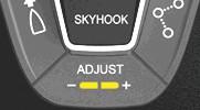 Όταν πιέσετε το κουμπί προσαρμογής στο trckpd του joystick, η ζήτηση του κινητήρα μειώνεται σε σύγκριση με την στάνταρ κατάσταση λειτουργίας με joystick.