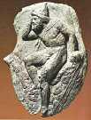 5. Ο Οδυσσέας στα βράχια της Ωγυγίας. Απεικόνιση σε κράνος του 5ου αι. π.χ. (Βερολίνο, Κρατικό Μουσείο) Το ξανασμίξιμο των συζύγων αποτελεί έναν από τους βασικούς στόχους της Οδύσσειας. Β.