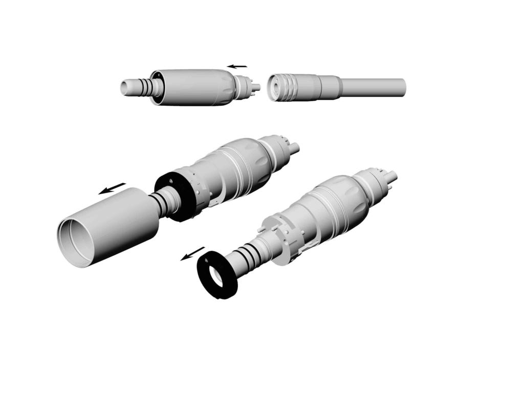 6. Αντικατάσταση του δακτυλίου LED (AM-25 L RM) Αποσυνδέστε τον αεροκινητήρα από