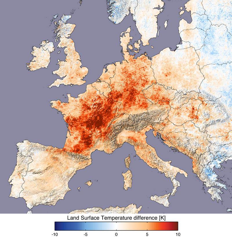 Heat wave 2003 Europe was experiencing a historic heat wave during the summer 2003. Compared to the long term climatological mean, temperatures in July 2003 were sizzling.