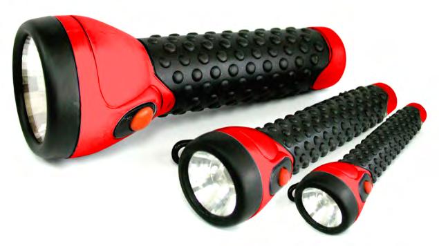 RED TORCH MD-603 Rubber Flashlight Color Rubber Flashlight Black Rubber Flashlight