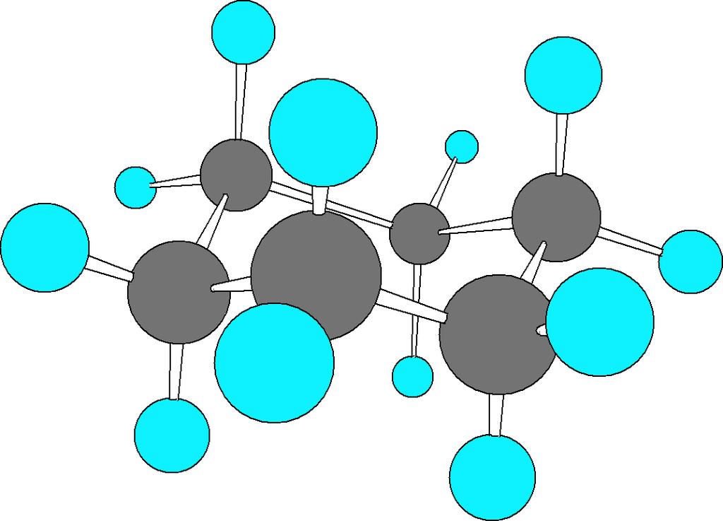 6. Gaia: Alkanoen analisi konformazionala Alkano ziklikoak: Ziklohexanoa sp 3 angelu naturala 109º-takoa da Molekula tolesten da