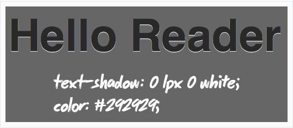 την χρήση της ιδιότητας text-shadow καθώς και επίσης και σε άλλα στοιχεία όπως